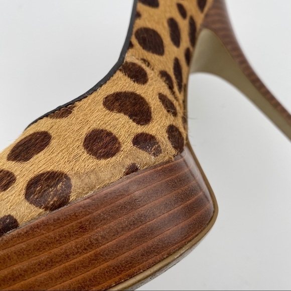 Enzo Angiolini Giraffe Print Calf Hair High Heels - Picture 7 of 8